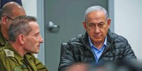 Israeli Prime Minister Benjamin Netanyahu attends a meeting in the command center of the defense ministry in Tel Aviv on Oct. 24, 2024.