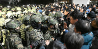 Image: soldiers south korea politics political national assembly