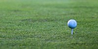 Golf ball on field.