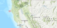 A map showing the epicenter of an earthquake off the coast of California on Dec. 5, 2024.