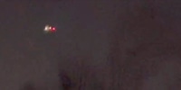 An apparent drone flies over Randolph, N.J., on Dec. 4, 2024.