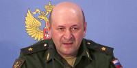 Igor Kirillov, head of the Russian Defence Ministry's radiological, biological and chemical protection unit, speaking in Moscow in 2018. 