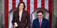Image: Vice President Kamala Harris announces that the votes are certified