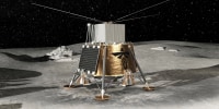 An artist's endering of Firefly’s Blue Ghost lunar lander