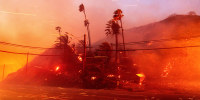 Los Angeles-Area Fires Erupt As Dangerous Wind Storm Begins