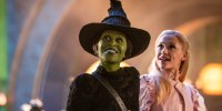 Cynthia Erivo as Elphaba and Ariana Grande as Glinda.