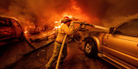 Eaton Fire in Altadena Calif