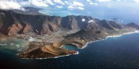 Aerial view of Hanauma Bay Hawaii