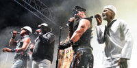 James Kwong, Victor Willis, Jeffrey James Lippold, and James Lee of Village People perform