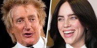 celebrity singers rod stewart billie eilish