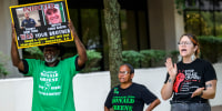 From left, Lumumba Lutalo, Angela "Mama Ghost" Green and Antonia Mar, of New Orleans for Community Oversight of Police