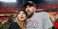 Taylor Swift and Travis Kelce.