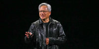 Jensen Huang speaks on stage