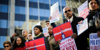 Haitian immigrants and supporters rally to reject DHS Decision to terminate TPS for Haitians, at the Manhattan borough in New York