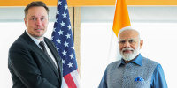 Prime Minister Narendra Modi meets Tesla and SpaceX CEO Elon Musk