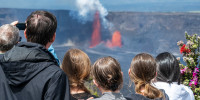 Volcano Eruption in Volcano National Park, Hawaii