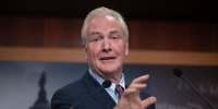 Sen. Chris Van Hollen, D-Md., speaks in Washington on March 26. 