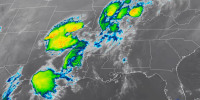Infrared imagery from NOAA's GOESEast.