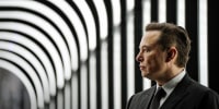 Elon Musk at the opening of the Tesla factory in Gruenheide, Germany