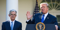Jerome Powell and Donald Trump.