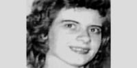 A black and white image of Audrey Backeberg.