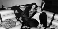 Diane Von Furstenberg and Barry Diller lounging