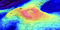 3D image of Axial Seamount bathymetry.