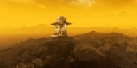 An illustration of a spacecraft on Venus