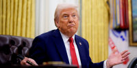 President Trump Signs Executive Orders In The Oval Office