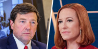 A split composite of Ed Martin and Jen Psaki.