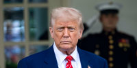 Image 11: President Donald Trump Speaks with Reporters Outside Oval