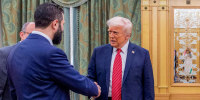 Ahmed al-Sharra meets with Donald Trump.