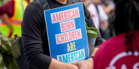Birthright citizenship protest.
