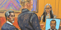 Sean "Diddy" Combs attends trial in New York federal court.