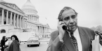 Image: Charles Rangel talking on mobile phone