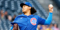 Shota Imanaga pitching.