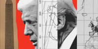 Photo illustration of Donald Trump