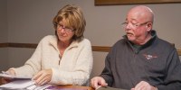 Blake Pfeifer, a veteran plumber in Colorado Springs, Colo., and his wife.