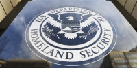 The U.S. Department of Homeland Security sign is seen on US Immigration and Customs Enforcement (ICE) Building in Washington 