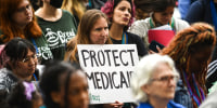 People protest the upcoming Medicaid cuts 