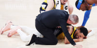 Tyrese Haliburton on the ground