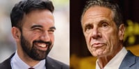 New York City mayoral candidates Zohran Mamdani and Andrew Cuomo.
