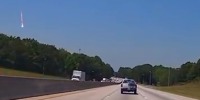 Videos shared on social media showed the fireball shoot down into a wooded area in South Carolina.