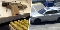 alleged fake ice agent arrested vehicle ammo gun