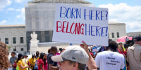 birthright citizenship demonstration protest us supreme court