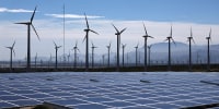 Wind Turbines In Palm Springs, California