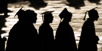 COLLEGE PARK, MD - MAY 22: Graduates arrive to the University o