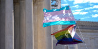 Transgender and pride flag.