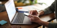 A man working from home