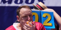 Image: Nathan's Annual Fourth Of July Hot Dog Eating Contest Held In Coney Island
